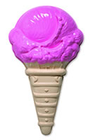  Sculptured Formed Plastic Ice Cream Cone